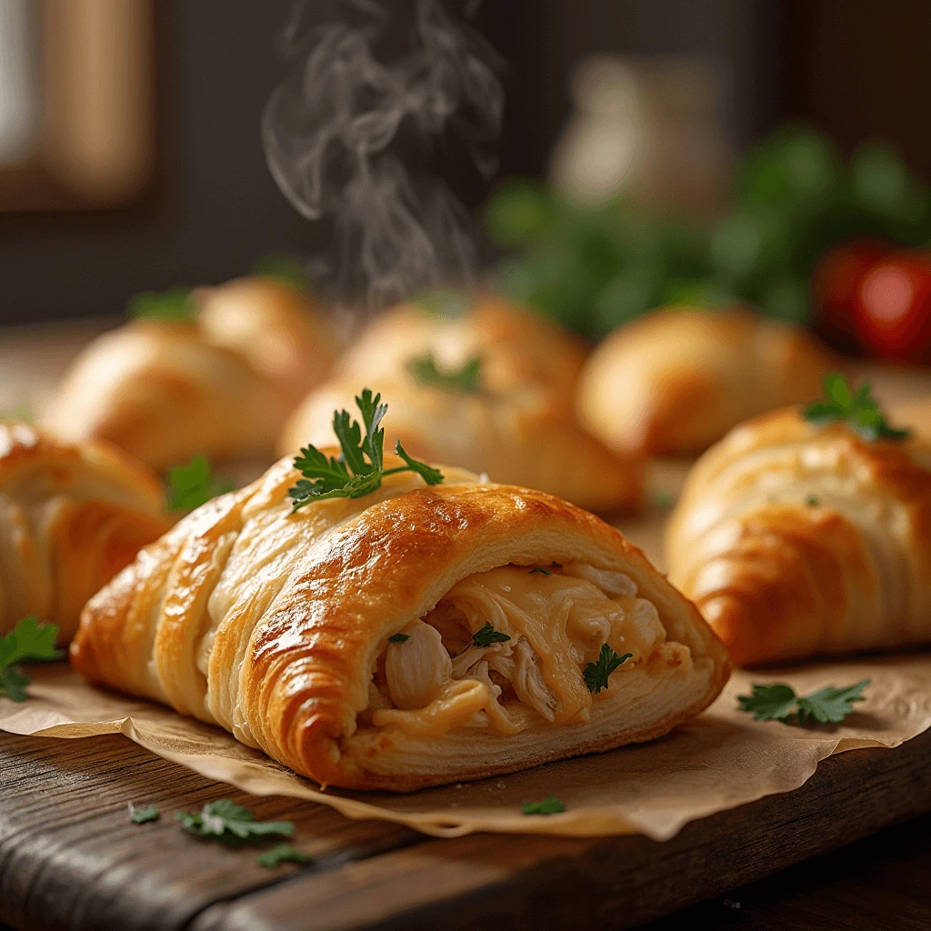 Chicken and cheese jalouise with a side salad